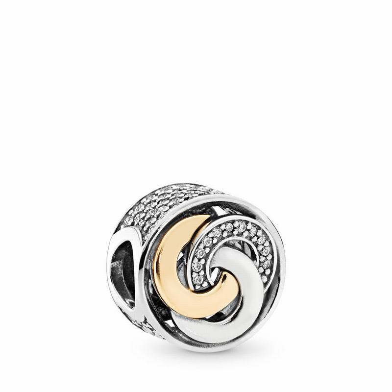 Pandora Australia Interlinked Circles Charm - Two Tone | CNYUJI832